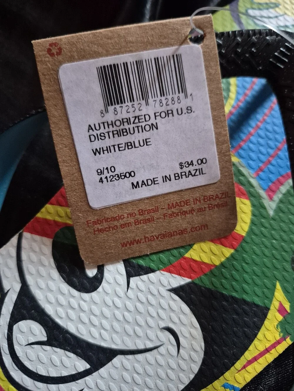 Havaianas Multicolor Mickey Graphic Flip Flops with Blue Straps